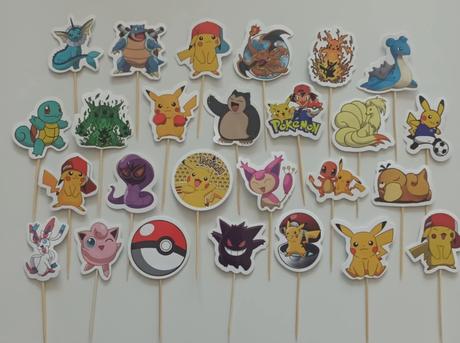 Tortový zápich pokémon 01 (15ks) - skladom, nv-20,