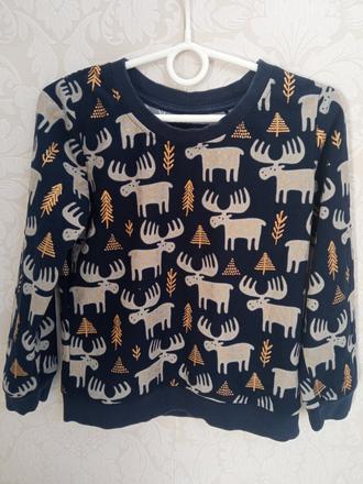 Tmavomodro-zlaté pyžamo vrch so sobmi next (5r.), next,110