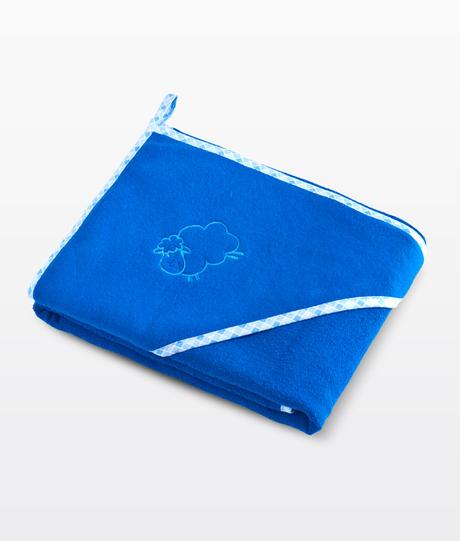Sensillo detská osuška s ovečkou 80x80 cm tm.modra, 