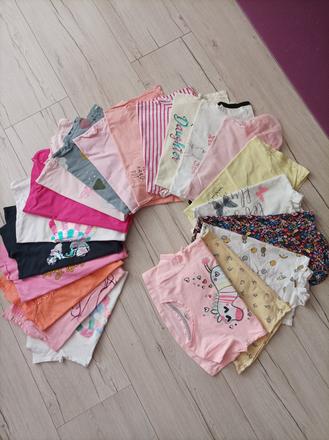 Dievčenské tričká 116/122 22kusov, reserved,116