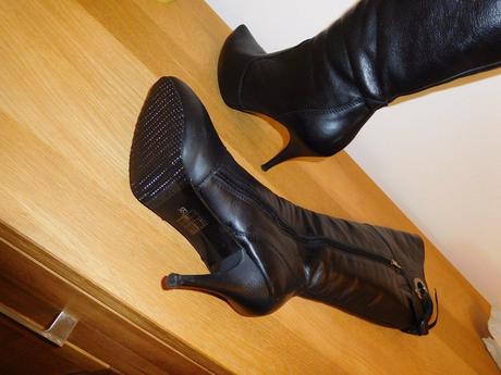 Dámske kožené čižmy zateplené-38v, čižmy s podpätk, 38