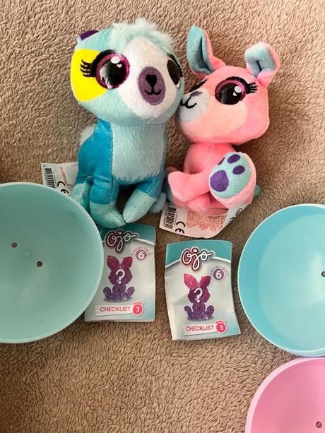 Ojo plyšové zvieratko prekvapenie v loptičke, 