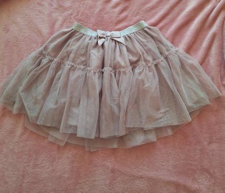 Trblietkavá sukňa s tielkom, h&m,140