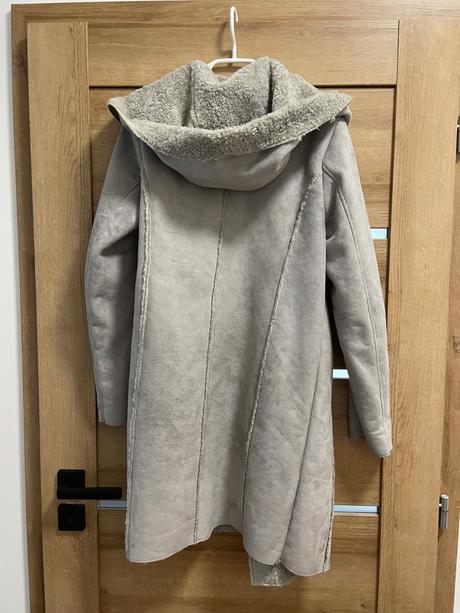 Sivý kabát brusená koža, yessica,m