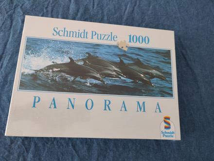 Schmidt puzzle - panorama 1000 dielov delfíny,