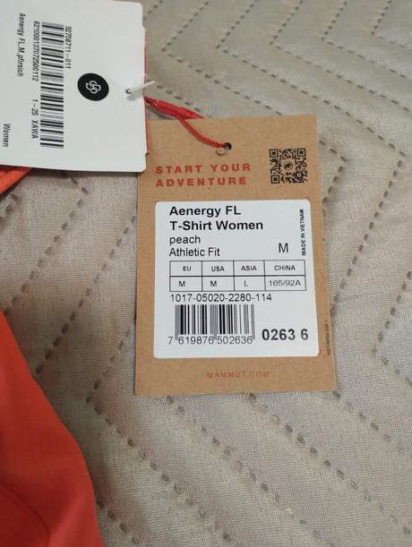 Funkčné tričko mammut aenergy fl, veľkosť m, mammut,m