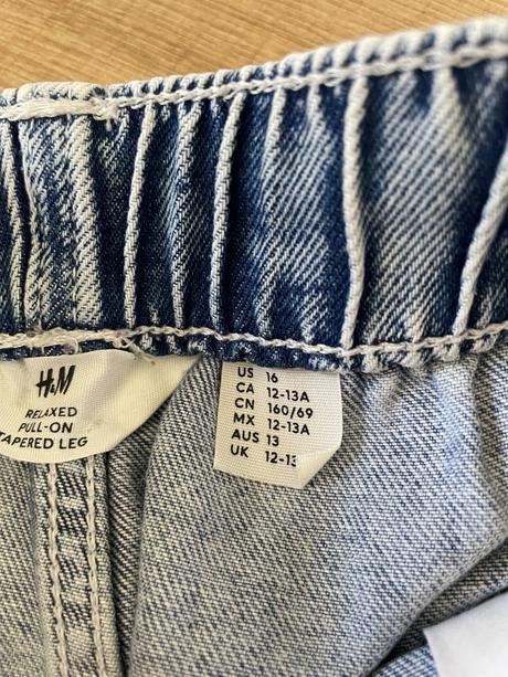 Dievcenske rifle s elastickym pasom, h&m,158