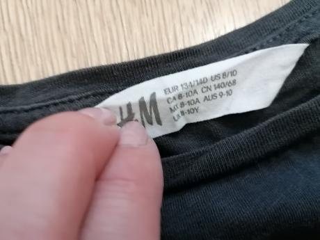 Moderné tričko s dlhým rukávom, h&m,134