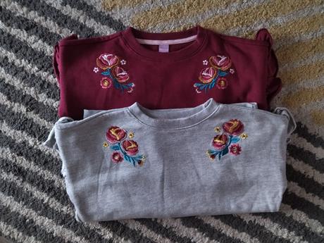 Zateplená mikinka s kvetinkami, dopodopo,128