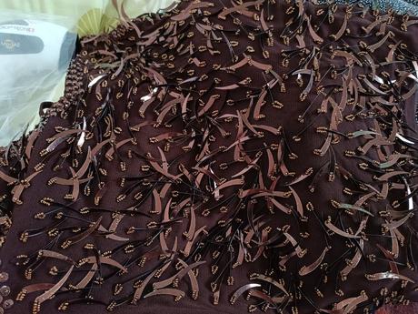 Hnedé tielko s flitrami, m