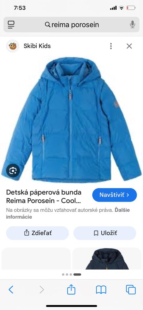 Reima porosein kačacia perová bunda, vesta 152/158, reima,128