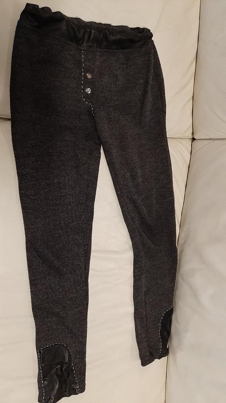 Dievčenské elegantné legíny kombinácia s kožou, mirau,146