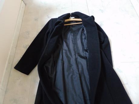 Dlhý luxusný vlnený kabát, l