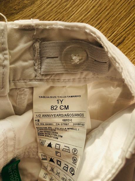 Letné nohavice benetton 1-2 roky, benetton,80