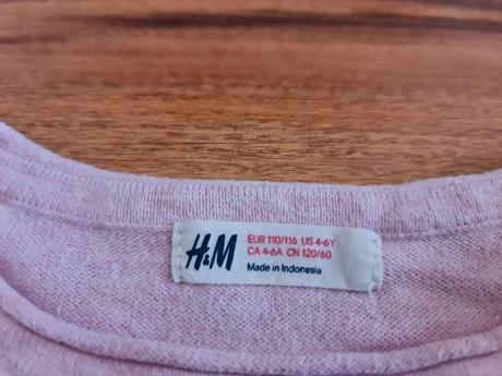 Svetrík h&m, veľkosť 110/116, super stav, h&m,116