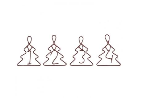 Kovové adventné čísla stromčeky ib laursen, 