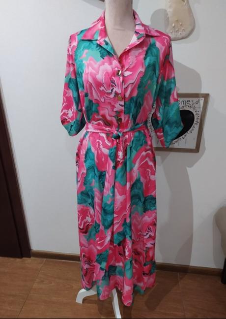 Košeľové kvetovane šaty, 38