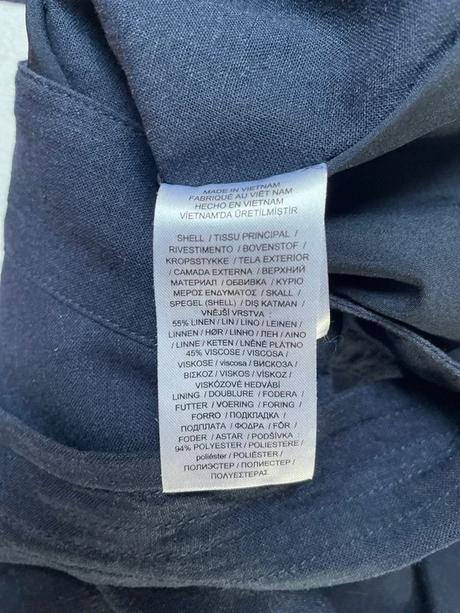 Modrá ľanová sukňa lauren ralph lauren, ralph lauren,l