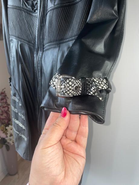 Kožený kabat pravá koža, s