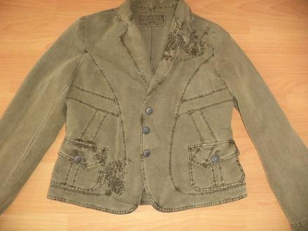 Damske riflove sako s aplikaciou, l