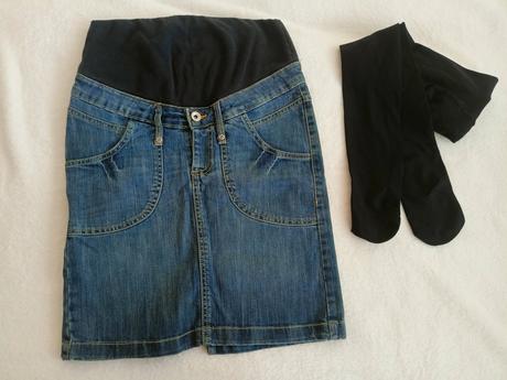 Tehotenská sukňa a pančušky, h&m,s