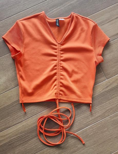 Tričko - crop top, h&m,s