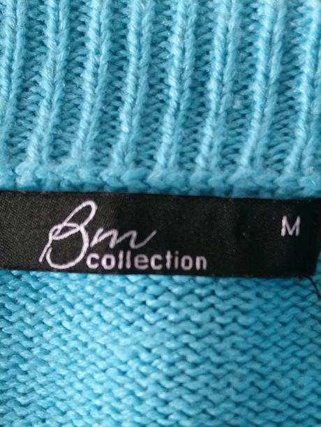 Dámsky modrý acrylový sveter, bm collection, xl