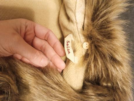 Štýlové pončo s kožušinkou salsa - uni, 