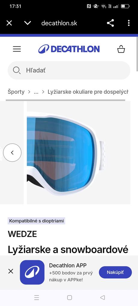 Lyziarske a snowboardove okuliare,