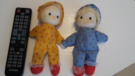 Ľahučké látkové bábiky, cena za 2 ks,