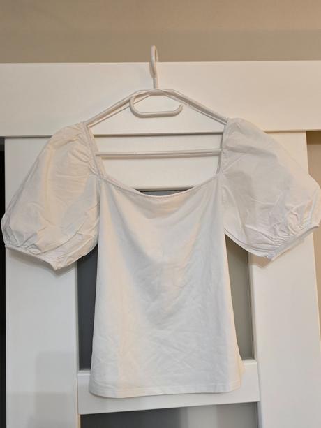 Tricko s balonovymi rukavmi, h&m,m