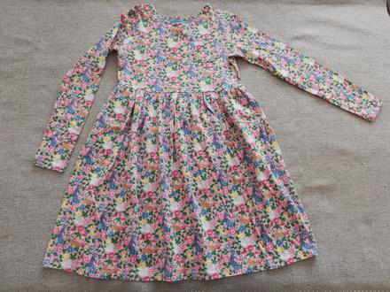 Dievčenské kvetované šaty, mini boden,146
