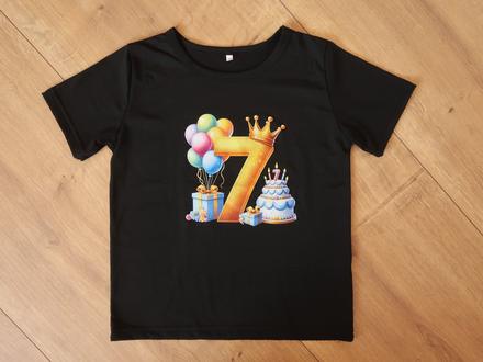 Narodeninové tričko s číslom 7 - 122/128 (6-8r.), 128