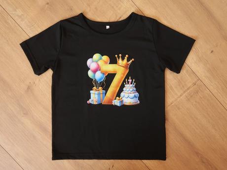Narodeninové tričko s číslom 7 - 122/128 (6-8r.), 128