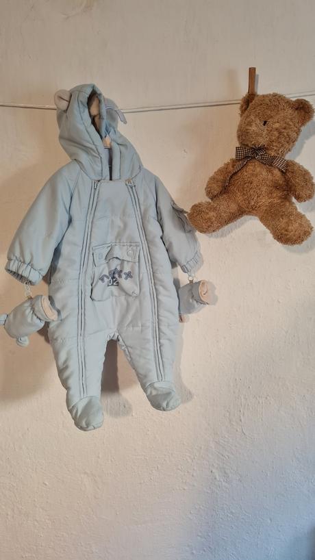 Zimný overal s rukavičkami od 1 - 3 mesiaca, next,<50