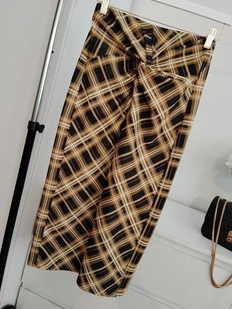 Štýlová károvaná midi sukňa pull&bear, pull&bear,36 / s