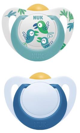 Nuk silikónový sumlík star 6-18m, 2ks, nuk