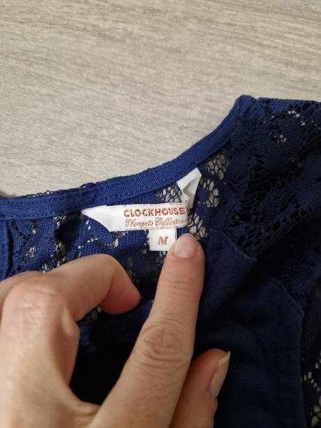 Modré šaty s krajkou, camaieu,s