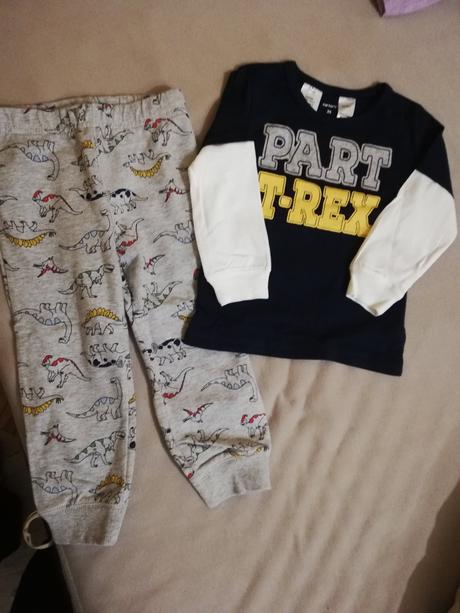 Kvalitné bavlnené pyžamko s dinosaurami, carter's,92