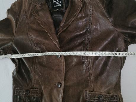 Pravá kožená bunda/sako č. 42, l