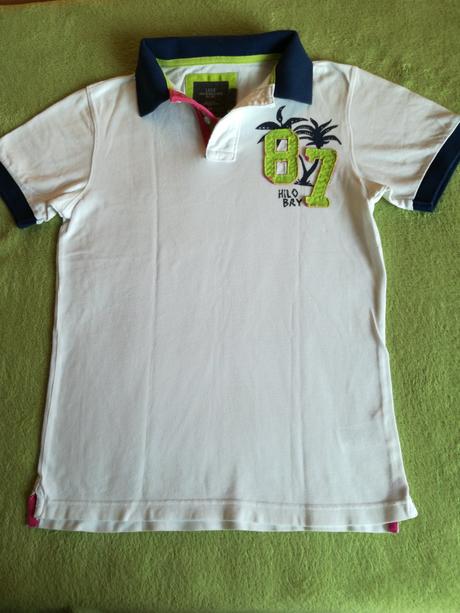 Bavlnená polokošeľa s neonovými apikáciami158-164, h&m,158