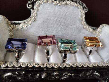 Prsteň s kryštálovým okom - obdĺžnik, 