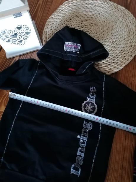 Mikina cierna s kapucnou 110-116, 110