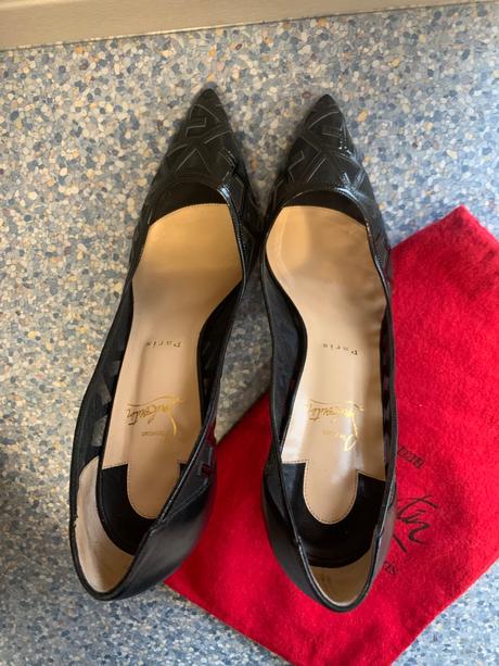 Exkluzívne čierne lodičky christian louboutin, 41