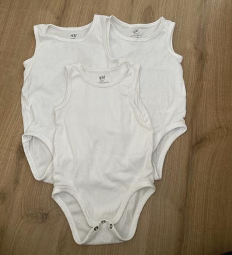 Biele tielkové body, h&m,86