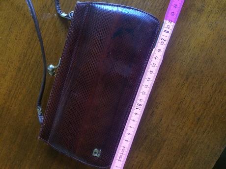 Vintage kabelka z hadej koze, 