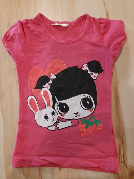 Ružové tričko s dievčatkom, 98