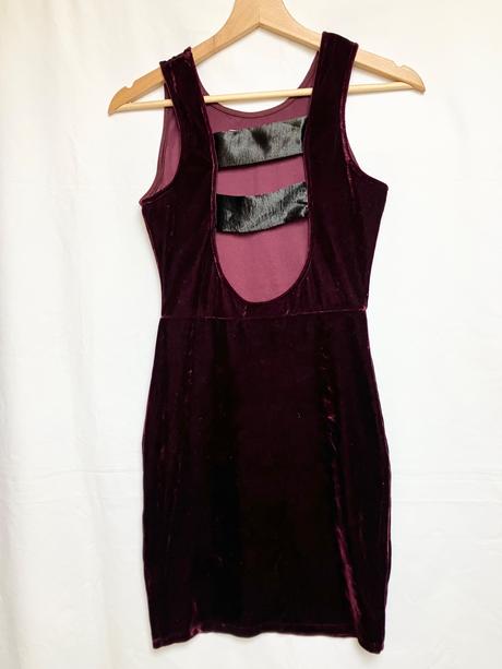 Dámske bordové koktejlové mini šaty, tally weijl,s