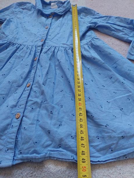 Modré saty h&m veľ.98/104, h&m,98