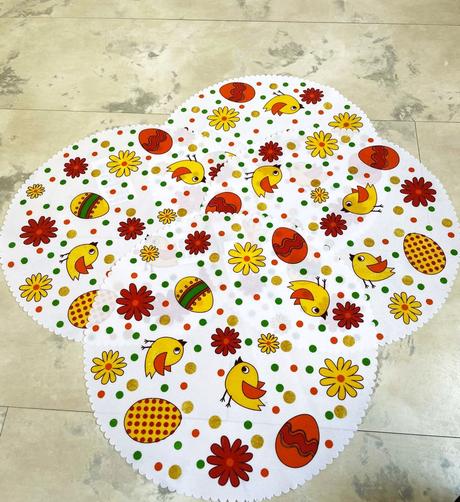 Veľkonočné teflónové obrusy 4 ks,